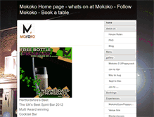 Tablet Screenshot of mokoko-bar.com